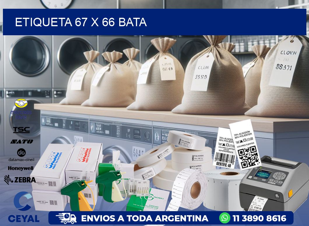 Etiqueta 67 x 66 bata