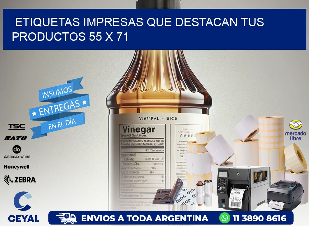 Etiquetas Impresas que Destacan tus Productos 55 x 71