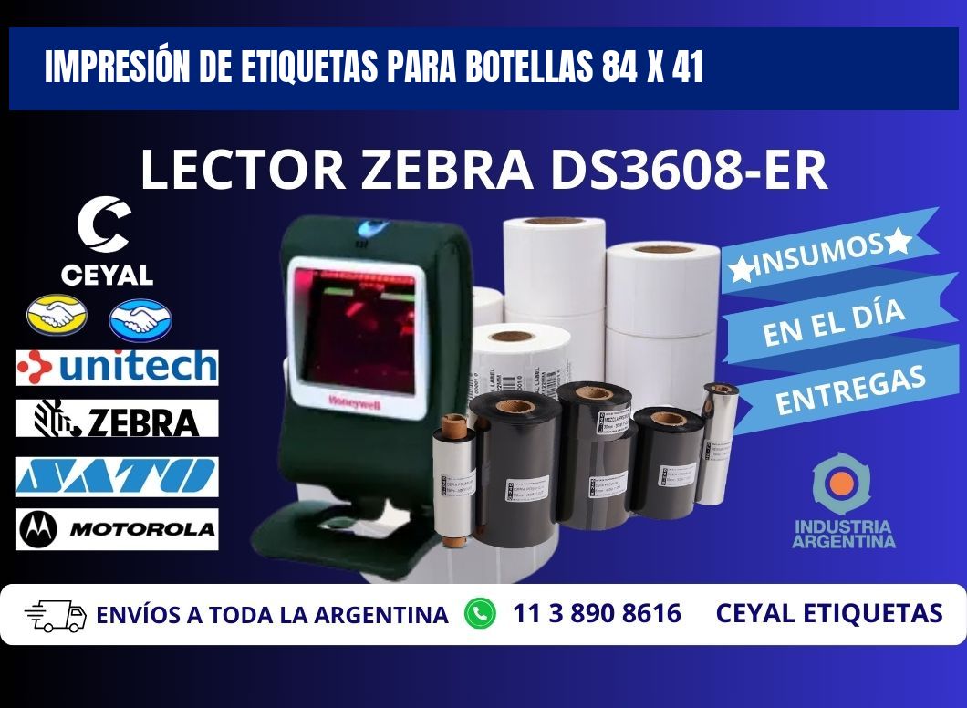 IMPRESIÓN DE ETIQUETAS PARA BOTELLAS 84 x 41