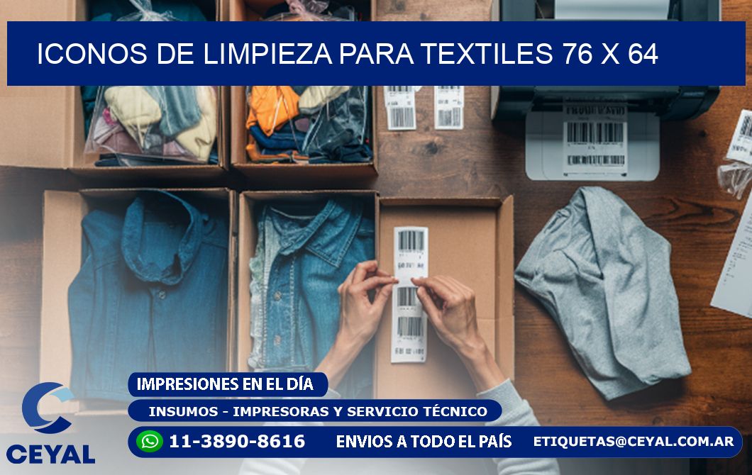 Iconos de Limpieza para Textiles 76 x 64