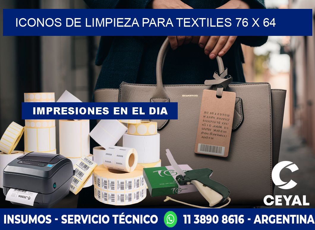 Iconos de Limpieza para Textiles 76 x 64