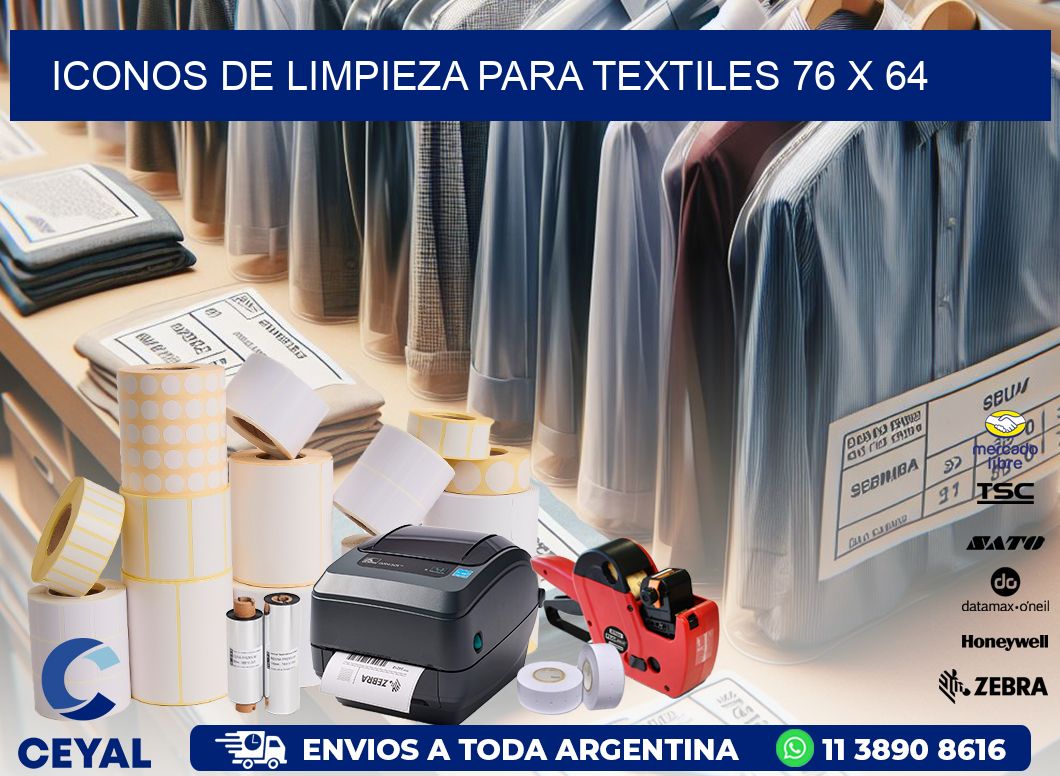 Iconos de Limpieza para Textiles 76 x 64