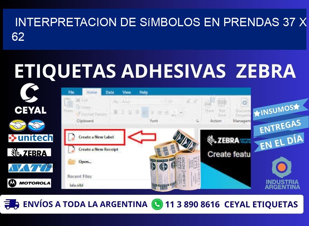 Interpretacion de Símbolos en Prendas 37 x 62