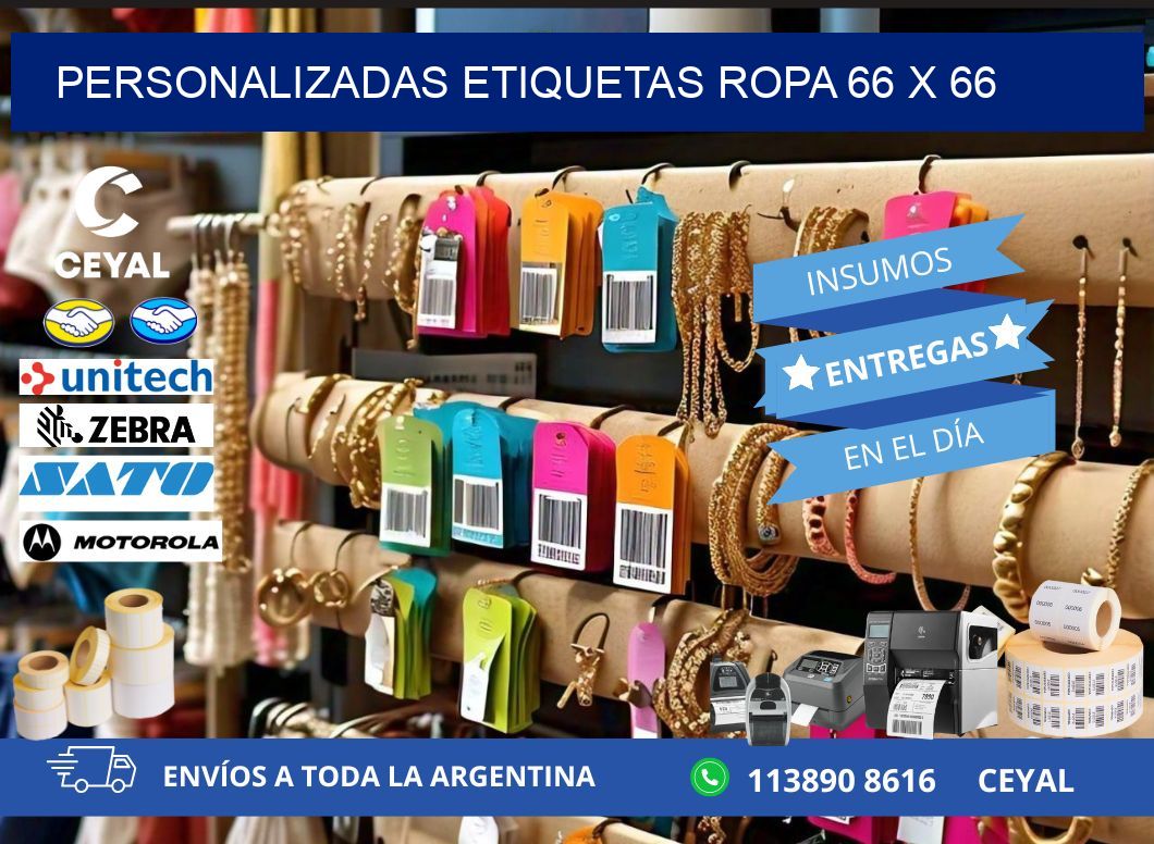 PERSONALIZADAS ETIQUETAS ROPA 66 x 66