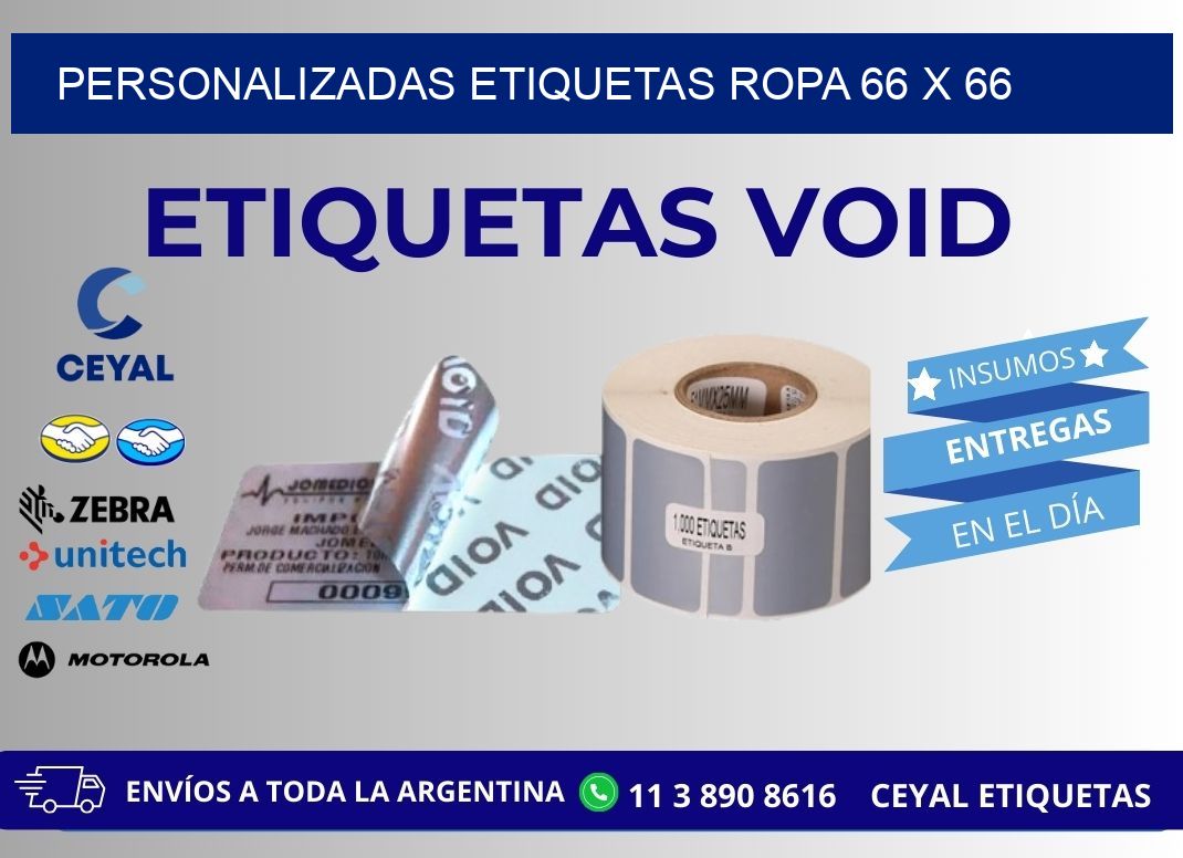 PERSONALIZADAS ETIQUETAS ROPA 66 x 66