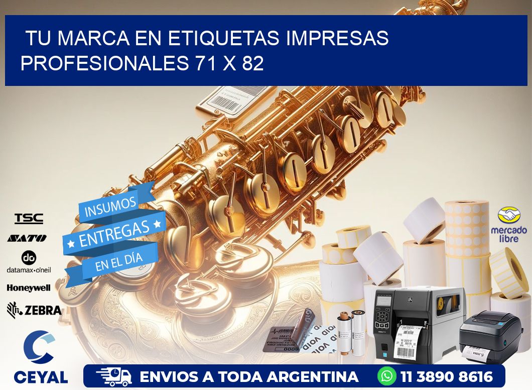 Tu Marca en Etiquetas Impresas Profesionales 71 x 82