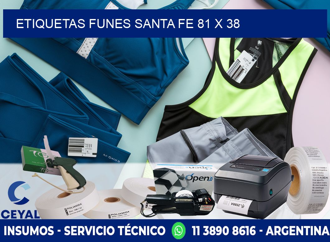 Etiquetas Funes Santa Fe 81 x 38