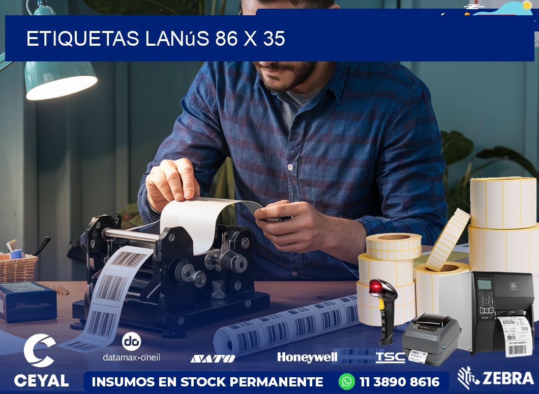 Etiquetas Lanús 86 x 35