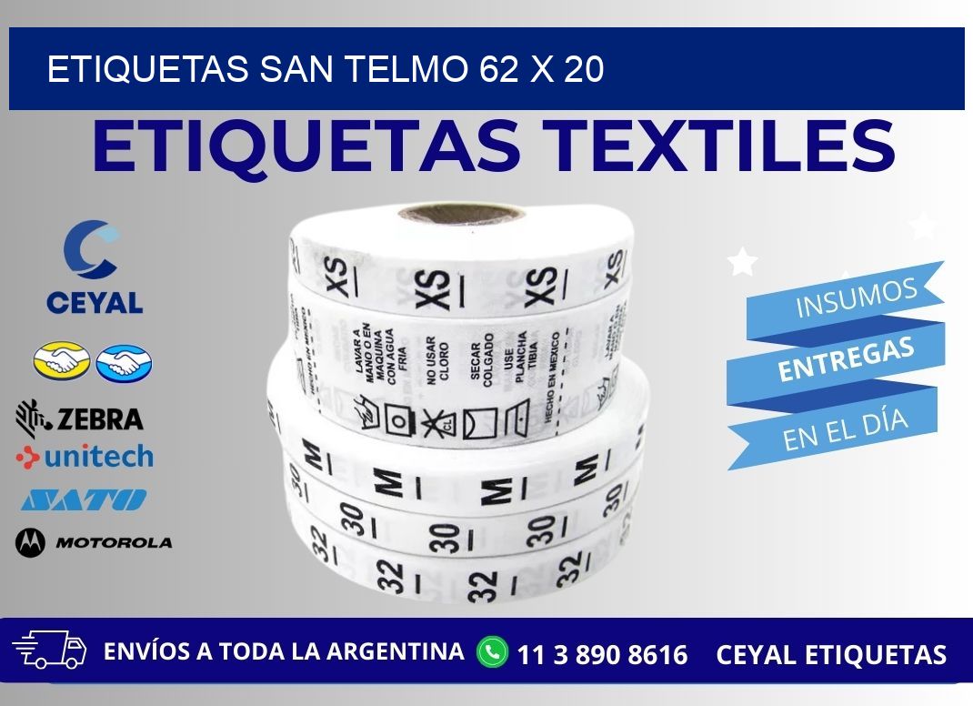 Etiquetas San Telmo 62 x 20