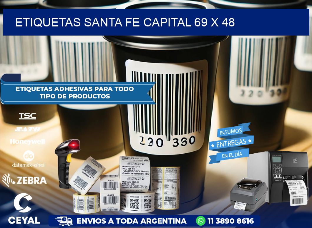 Etiquetas Santa Fe Capital 69 x 48