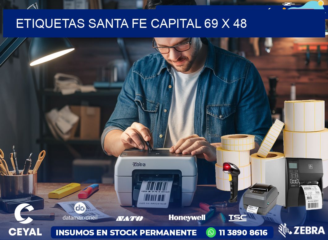 Etiquetas Santa Fe Capital 69 x 48