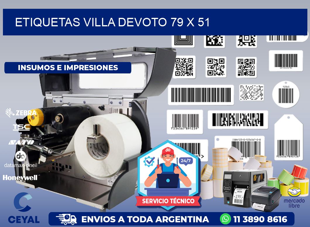 Etiquetas Villa Devoto 79 x 51