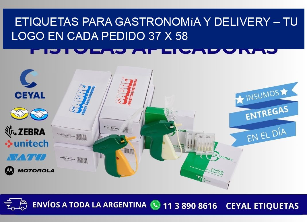 Etiquetas para Gastronomía y Delivery – Tu Logo en Cada Pedido 37 x 58