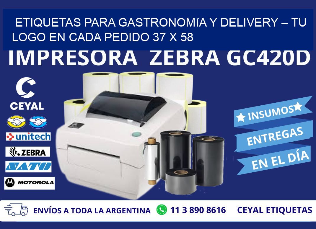 Etiquetas para Gastronomía y Delivery – Tu Logo en Cada Pedido 37 x 58