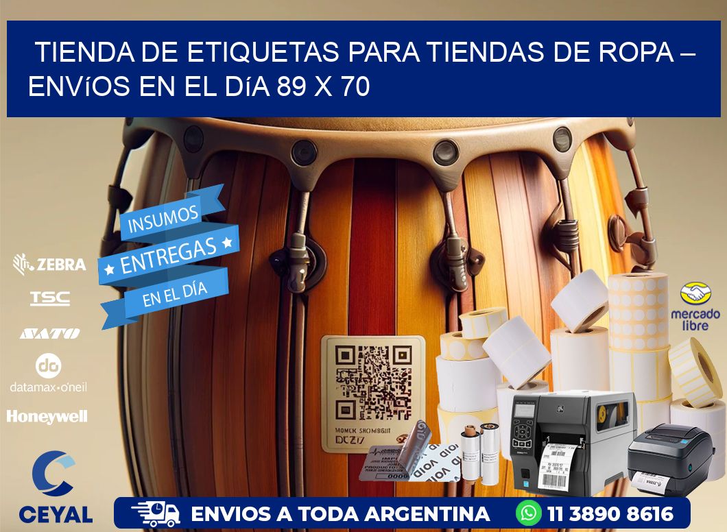 Tienda de Etiquetas para Tiendas de Ropa – Envíos en el Día 89 x 70
