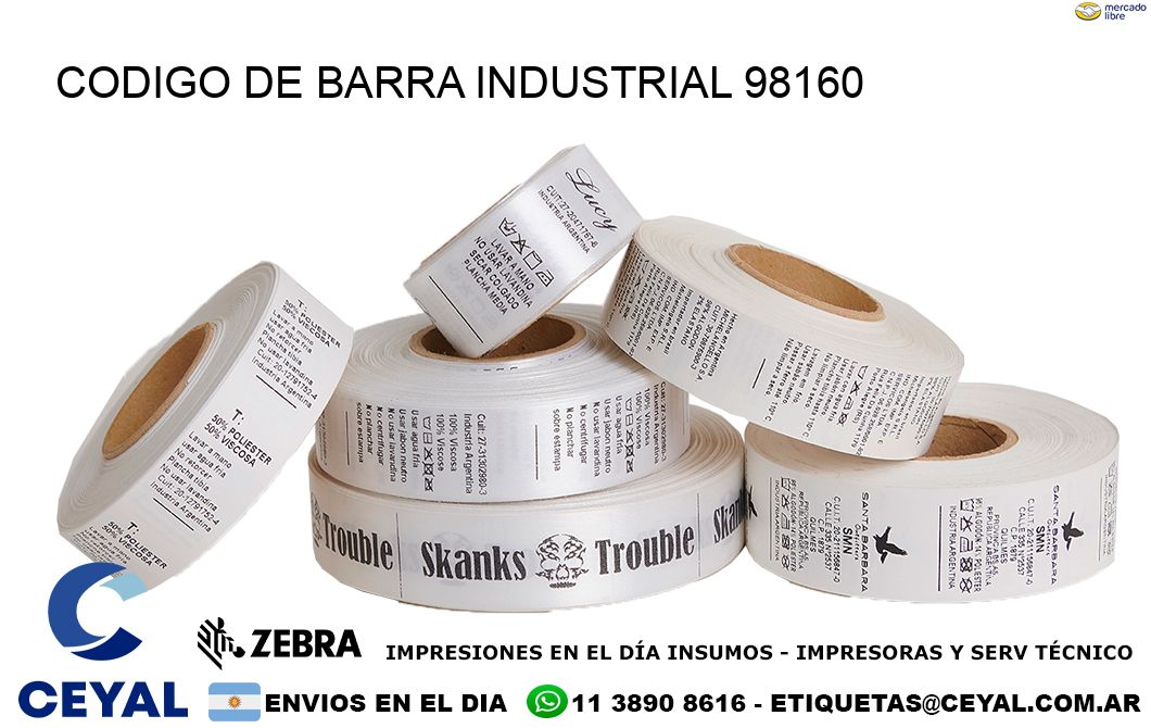 CODIGO DE BARRA INDUSTRIAL 98160