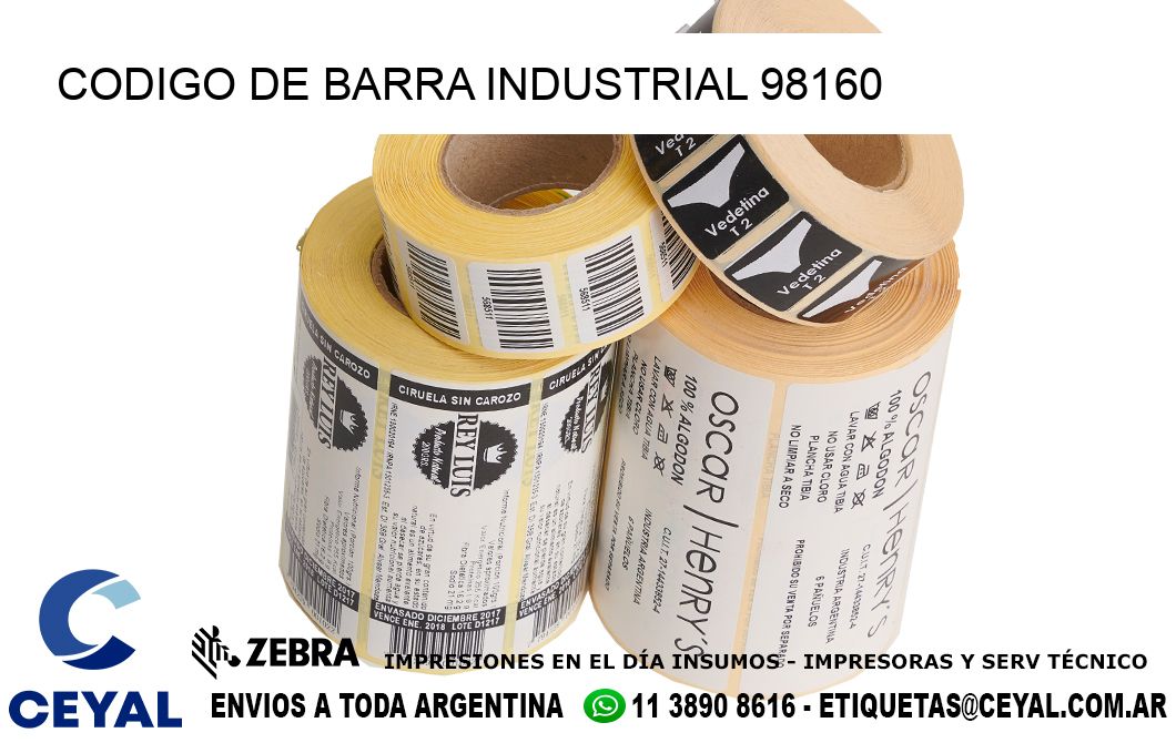 CODIGO DE BARRA INDUSTRIAL 98160