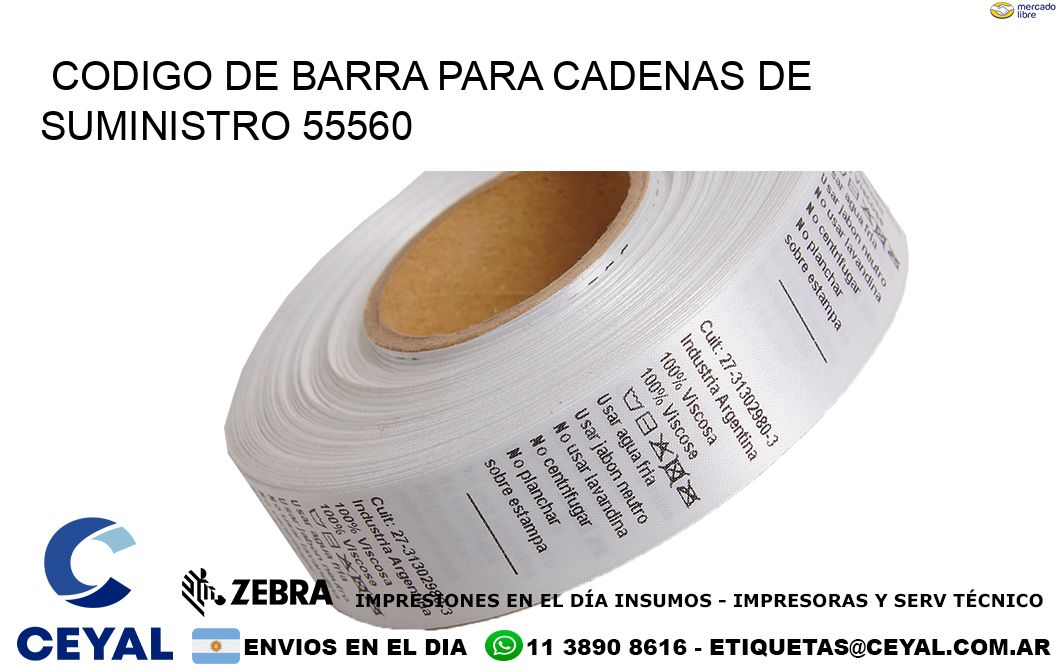 CODIGO DE BARRA PARA CADENAS DE SUMINISTRO 55560