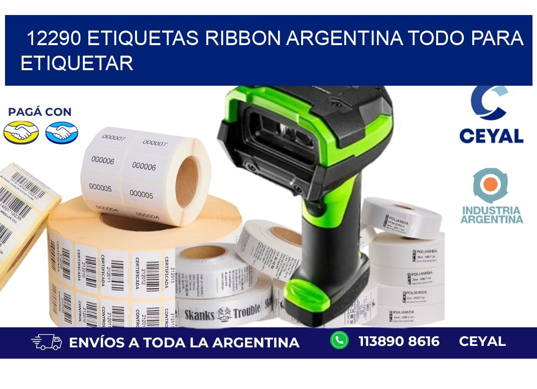 12290 etiquetas ribbon argentina TODO PARA ETIQUETAR