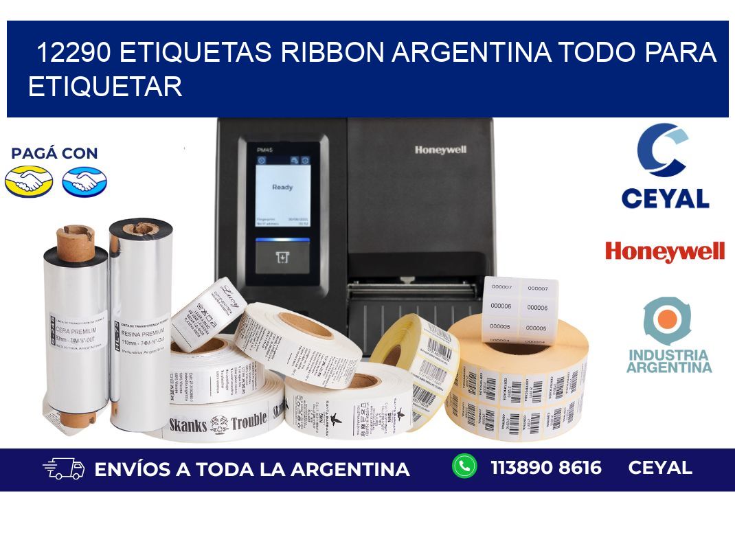 12290 etiquetas ribbon argentina TODO PARA ETIQUETAR