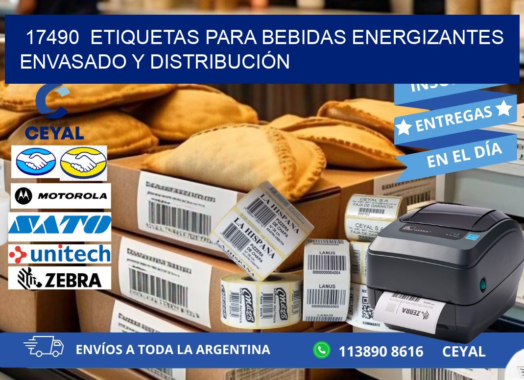 17490 ETIQUETAS PARA BEBIDAS ENERGIZANTES ENVASADO Y DISTRIBUCIÓN
