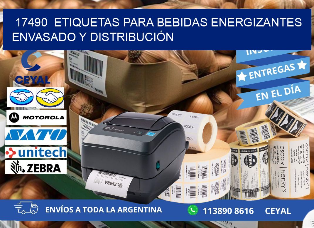 17490 ETIQUETAS PARA BEBIDAS ENERGIZANTES ENVASADO Y DISTRIBUCIÓN