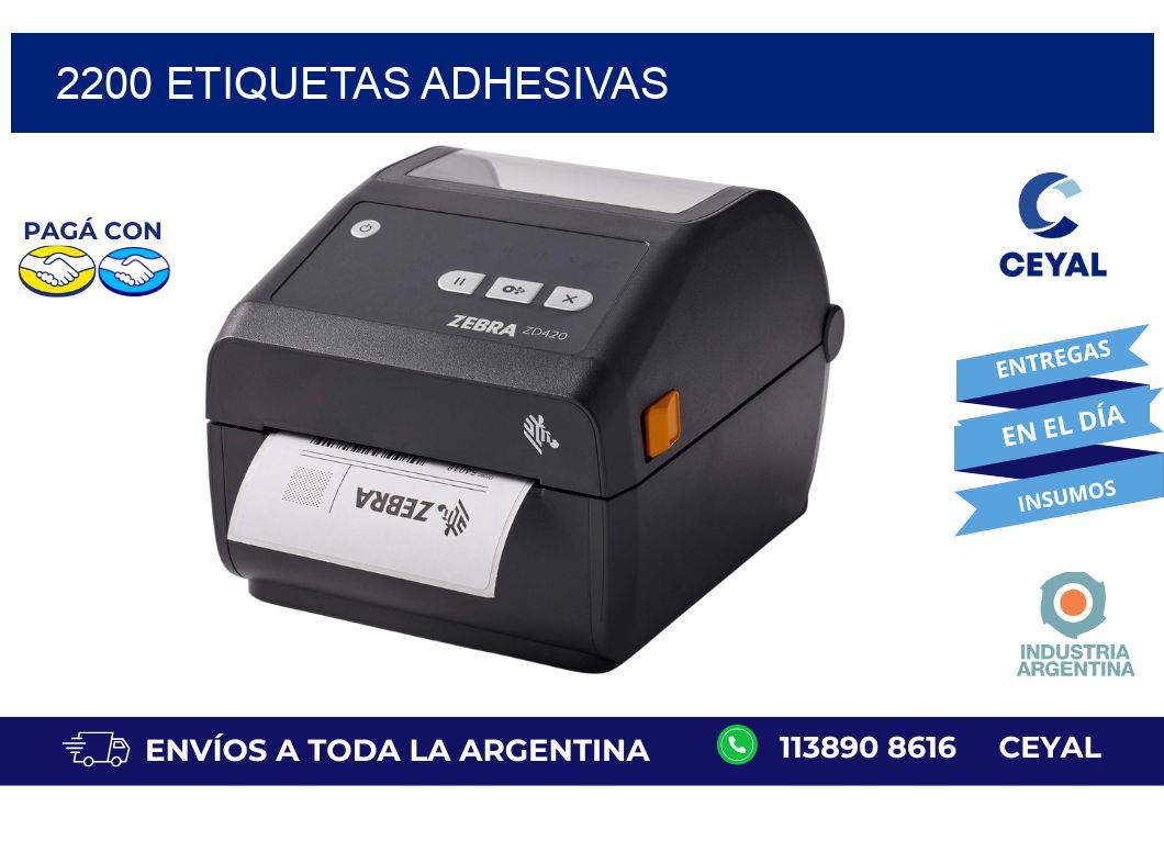 2200 ETIQUETAS ADHESIVAS