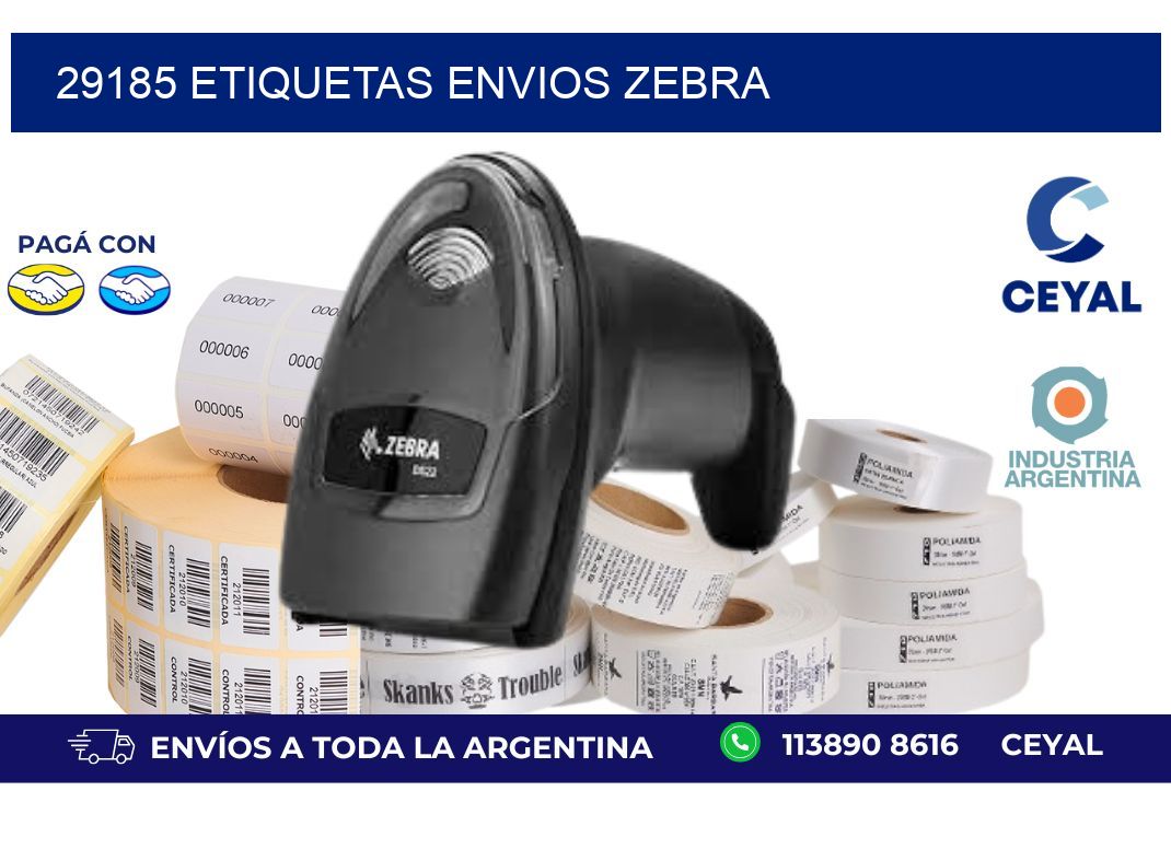 29185 ETIQUETAS ENVIOS ZEBRA