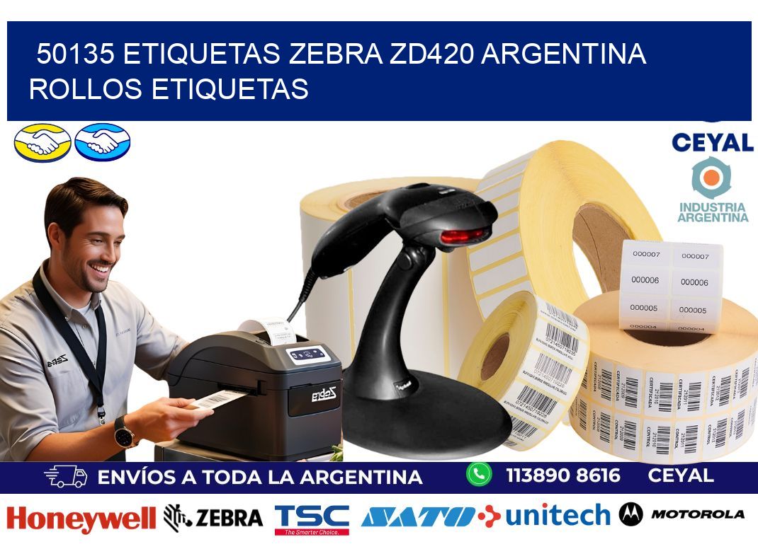 50135 etiquetas zebra zd420 argentina ROLLOS ETIQUETAS