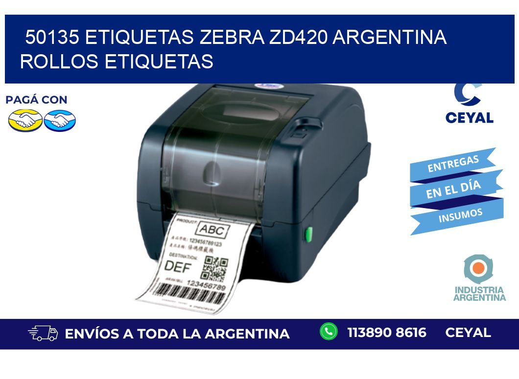 50135 etiquetas zebra zd420 argentina ROLLOS ETIQUETAS