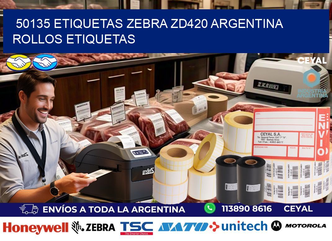 50135 etiquetas zebra zd420 argentina ROLLOS ETIQUETAS