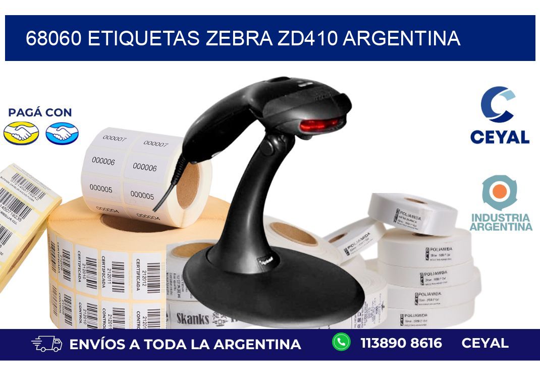 68060 etiquetas zebra zd410 argentina