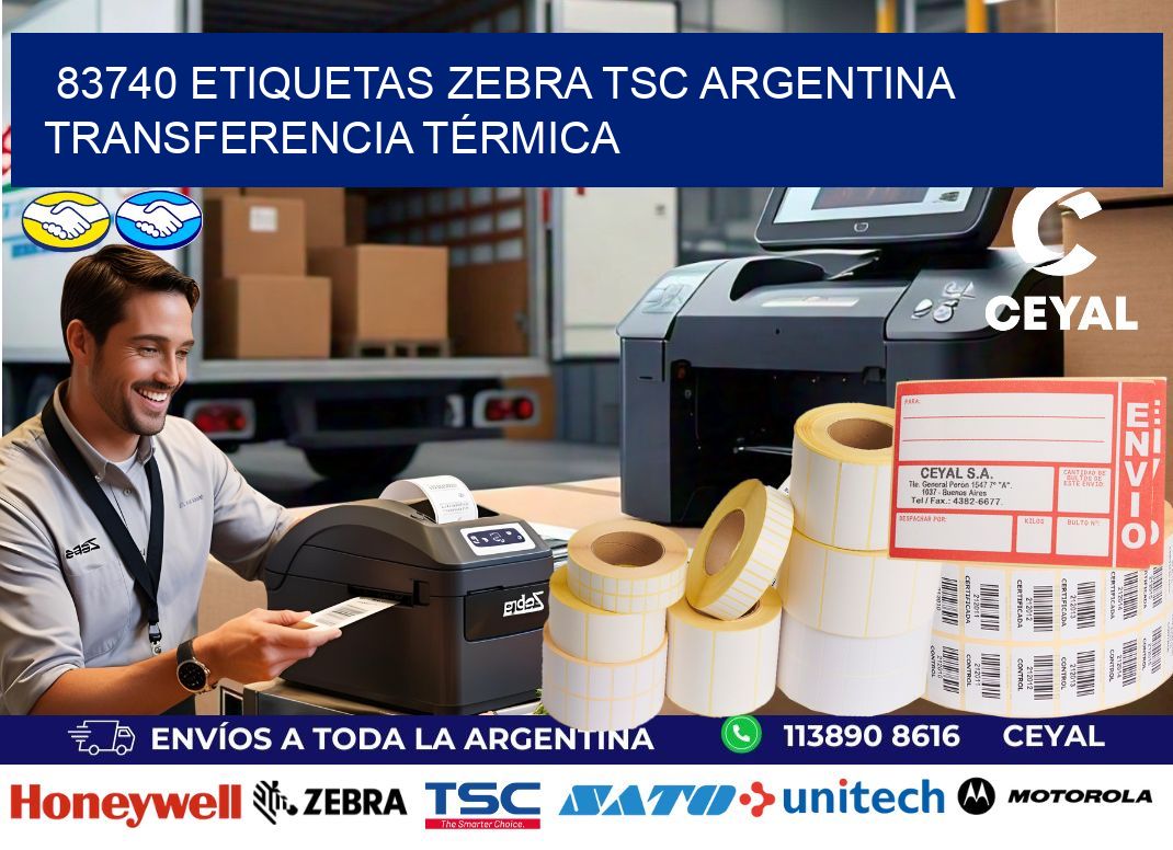 83740 etiquetas zebra tsc argentina TRANSFERENCIA TÉRMICA