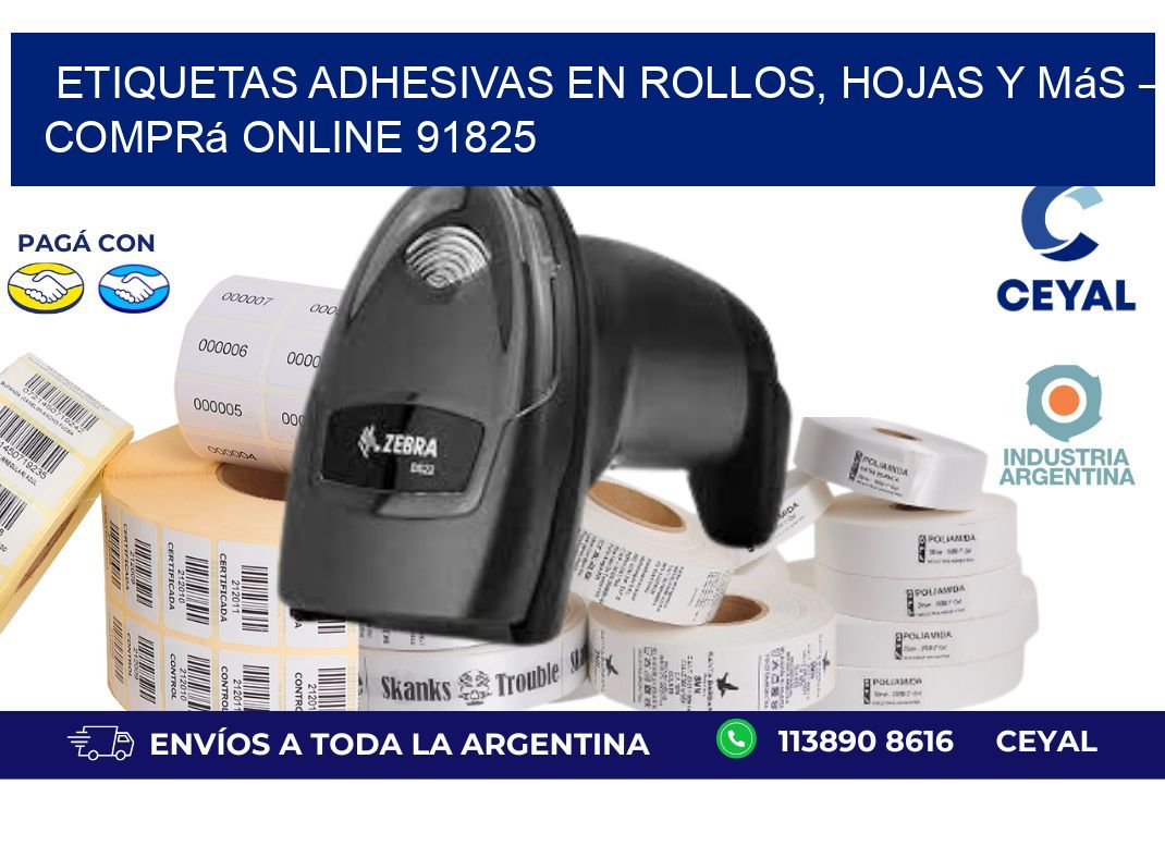 Etiquetas Adhesivas en Rollos, Hojas y Más – Comprá Online 91825