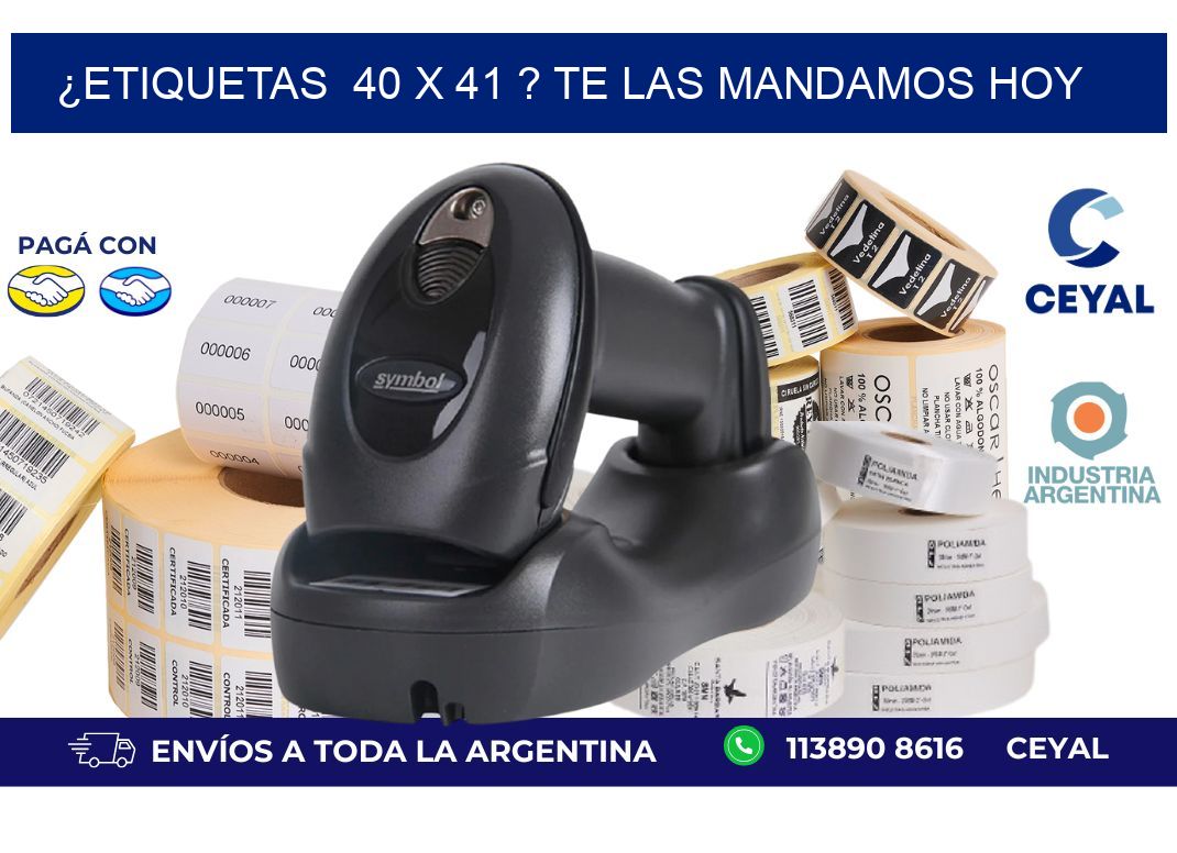 ¿Etiquetas 40 x 41 ? Te las Mandamos Hoy