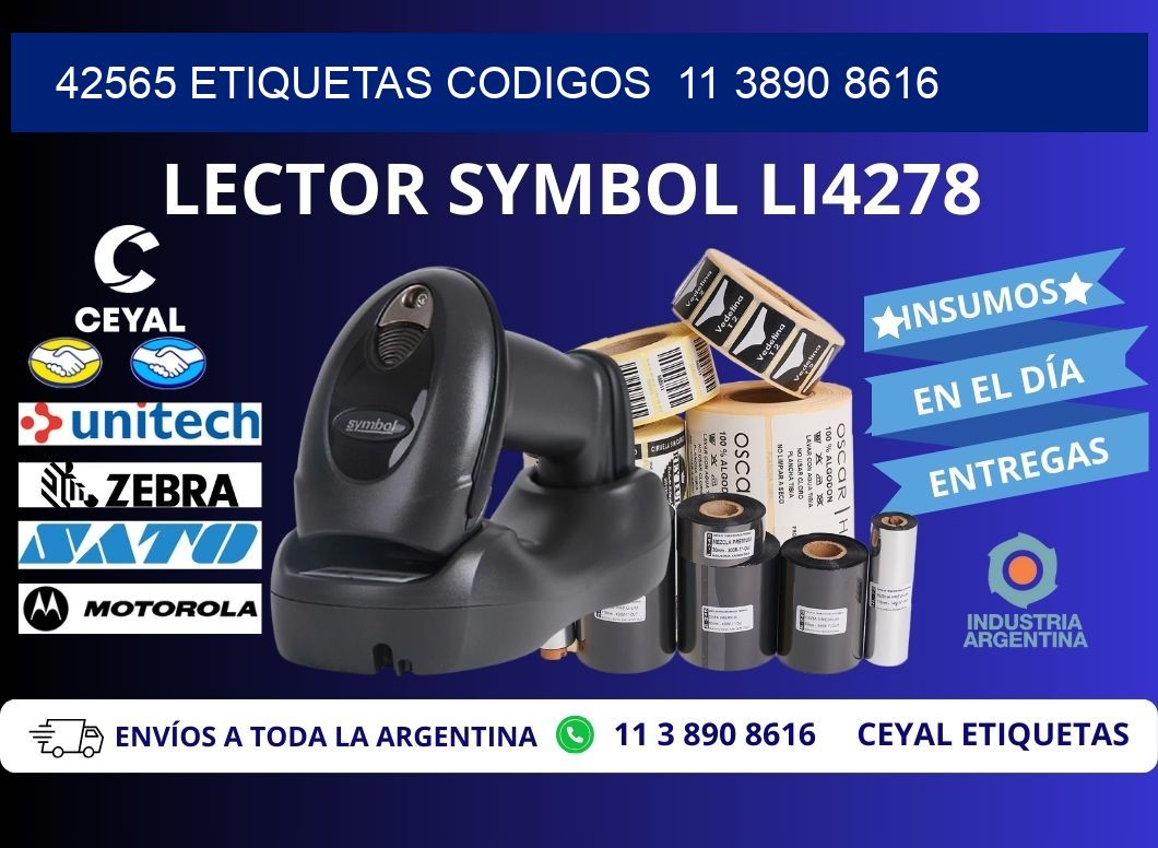 42565 ETIQUETAS CODIGOS 11 3890 8616