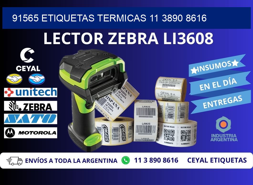 91565 ETIQUETAS TERMICAS 11 3890 8616