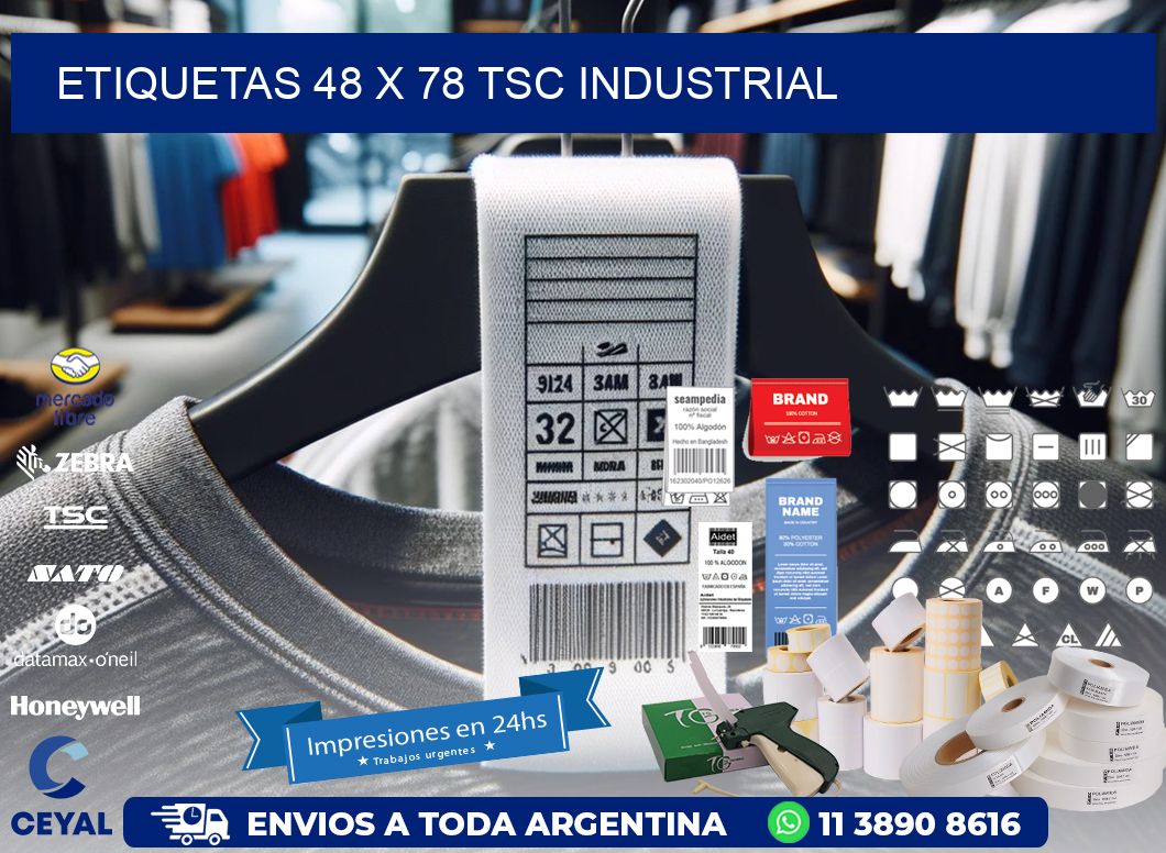 ETIQUETAS 48 x 78 TSC INDUSTRIAL