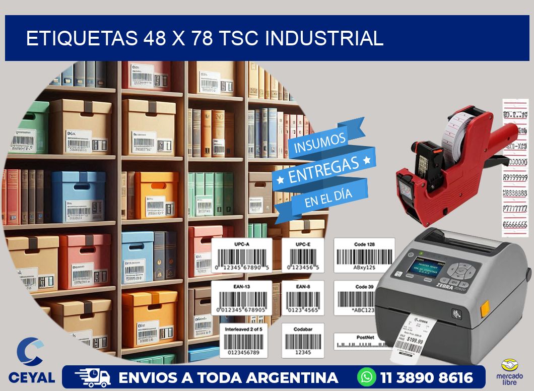 ETIQUETAS 48 x 78 TSC INDUSTRIAL