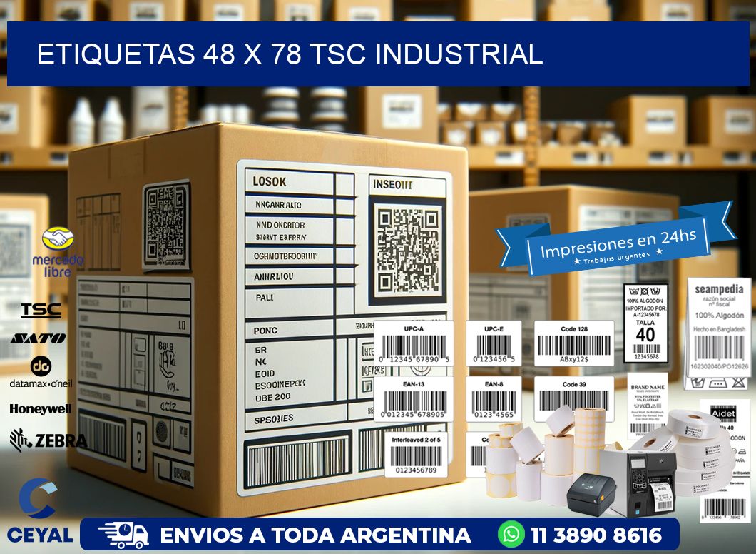 ETIQUETAS 48 x 78 TSC INDUSTRIAL