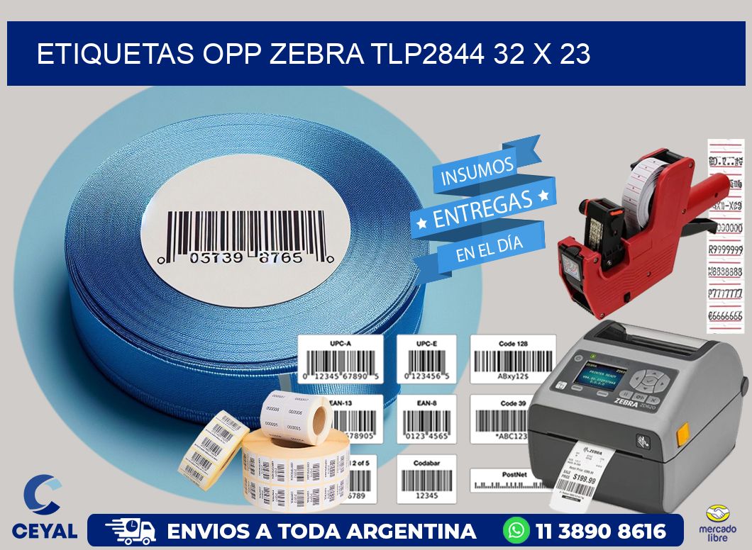 ETIQUETAS OPP ZEBRA TLP2844 32 x 23