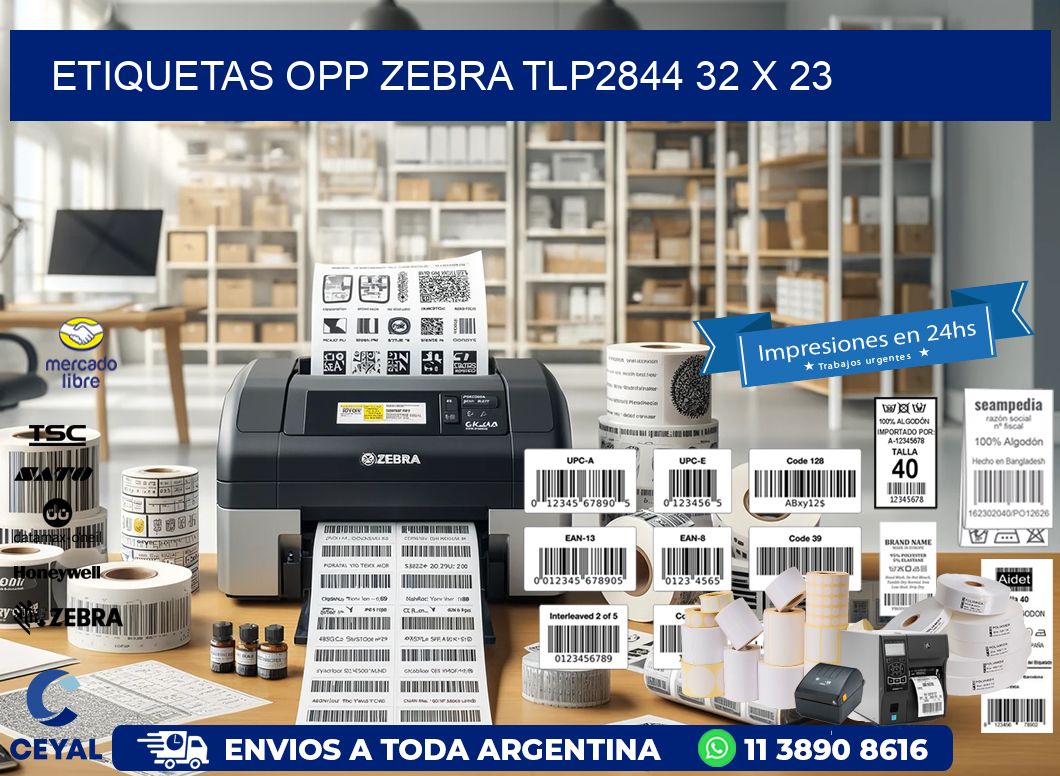 ETIQUETAS OPP ZEBRA TLP2844 32 x 23