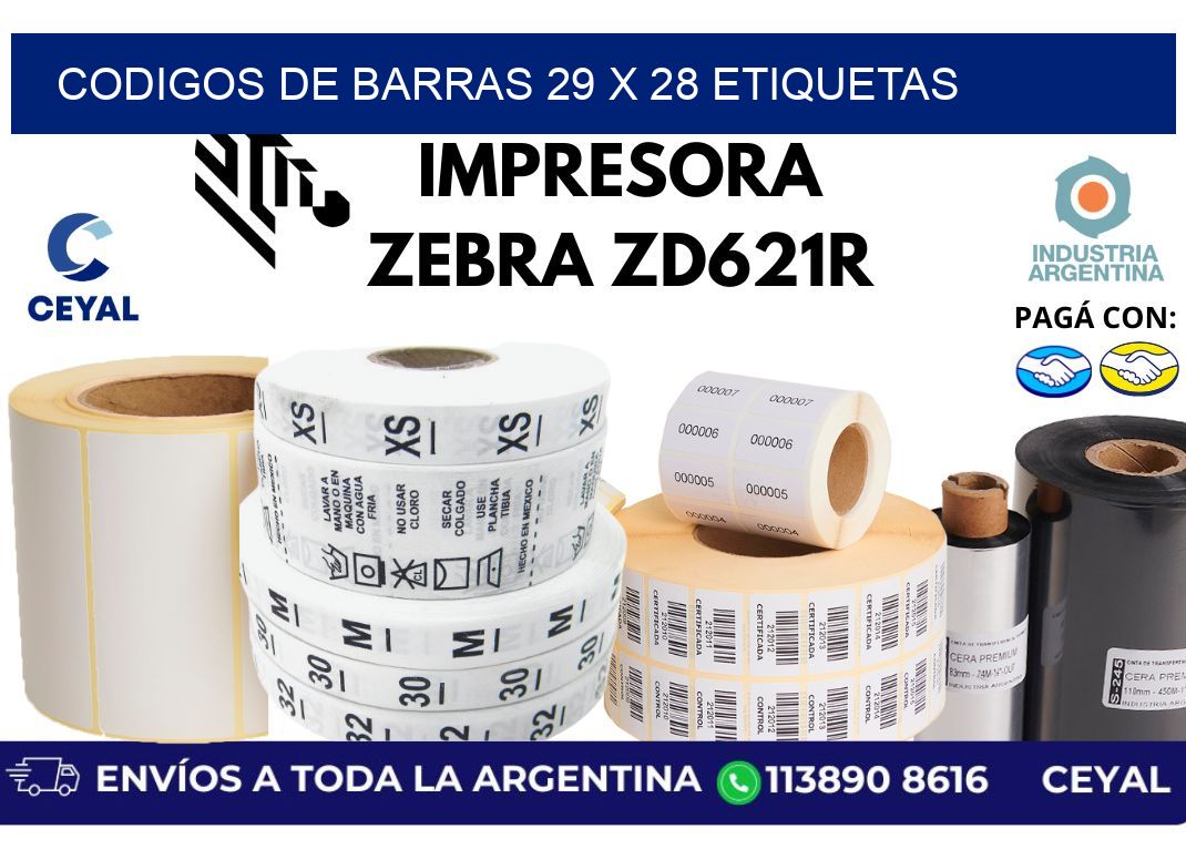 codigos de barras 29 x 28 etiquetas
