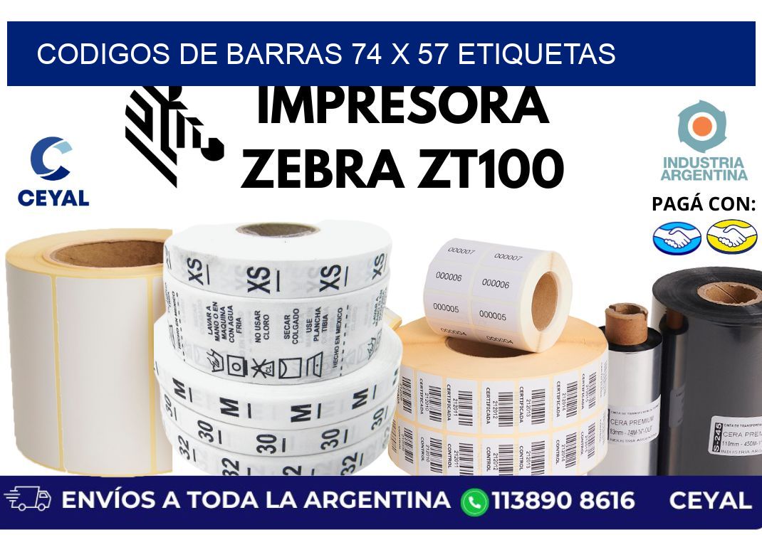codigos de barras 74 x 57 etiquetas