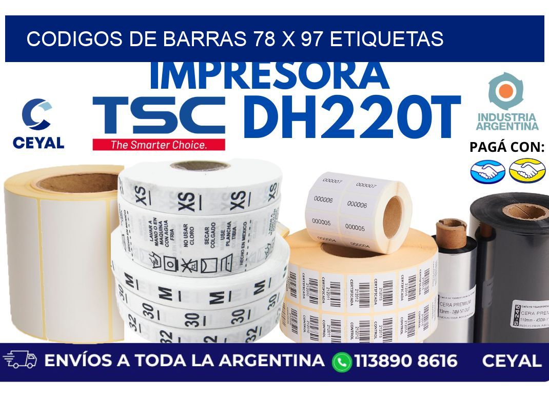 codigos de barras 78 x 97 etiquetas