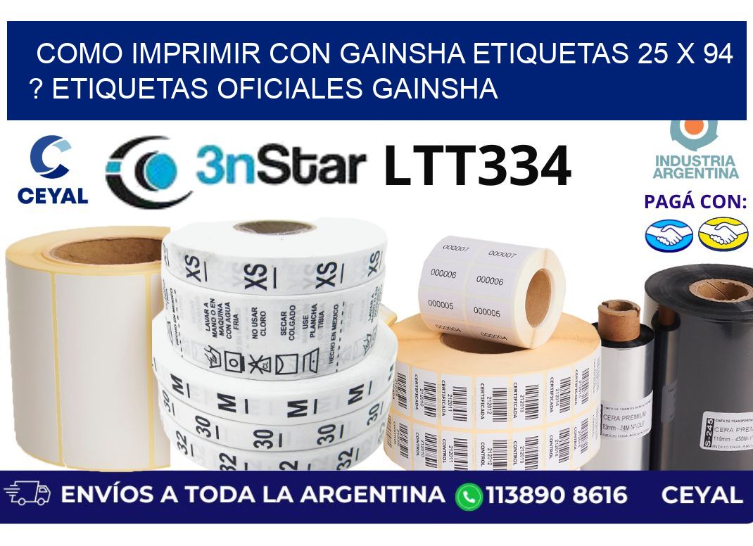 como imprimir con gainsha etiquetas 25 x 94 ? etiquetas oficiales gainsha
