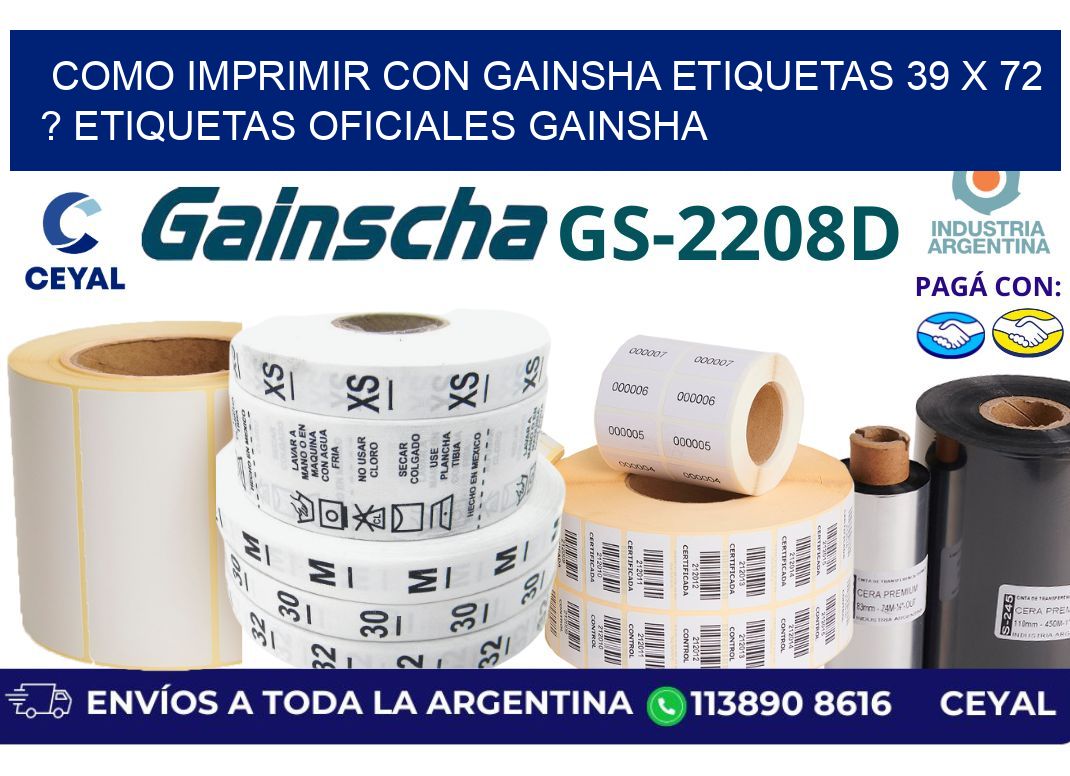 como imprimir con gainsha etiquetas 39 x 72 ? etiquetas oficiales gainsha
