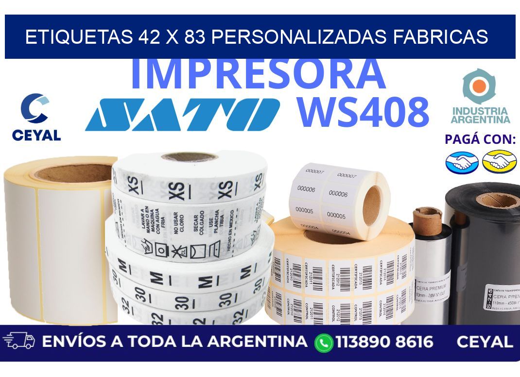 etiquetas 42 x 83 personalizadas fabricas