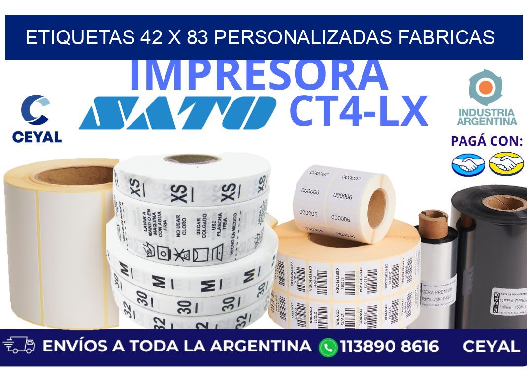 etiquetas 42 x 83 personalizadas fabricas