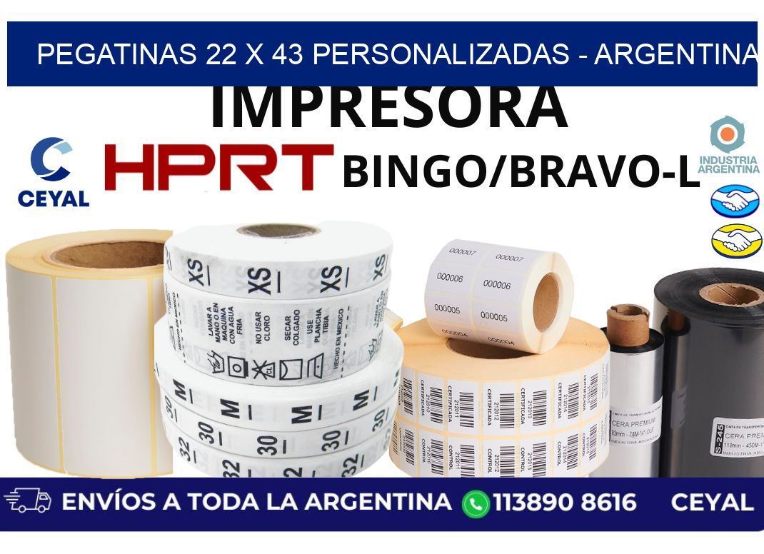pegatinas 22 x 43 personalizadas - Argentina
